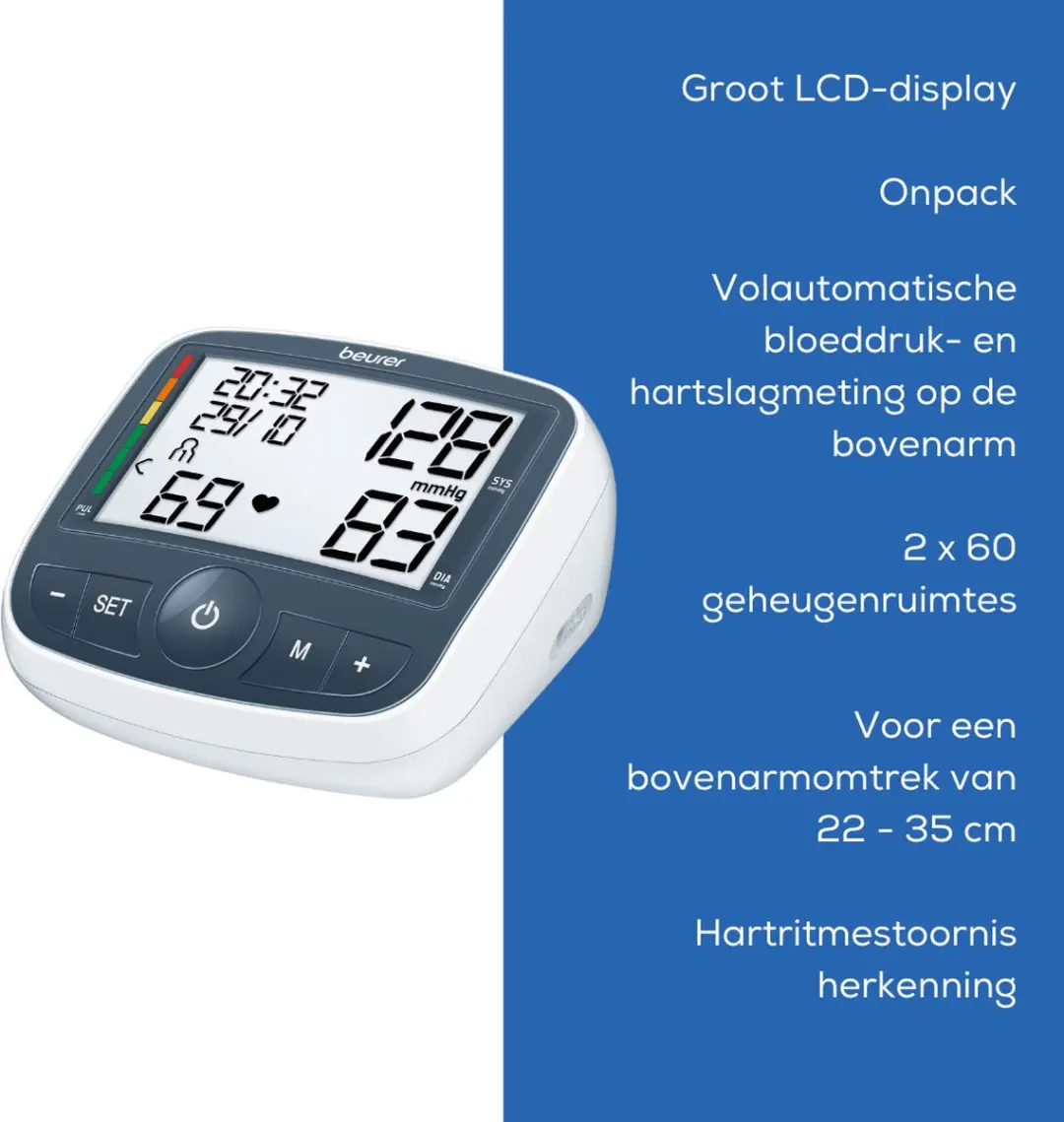 Beurer BM 40 Bloeddrukmeter - 2 Personen - 120 Metingen - Classic
