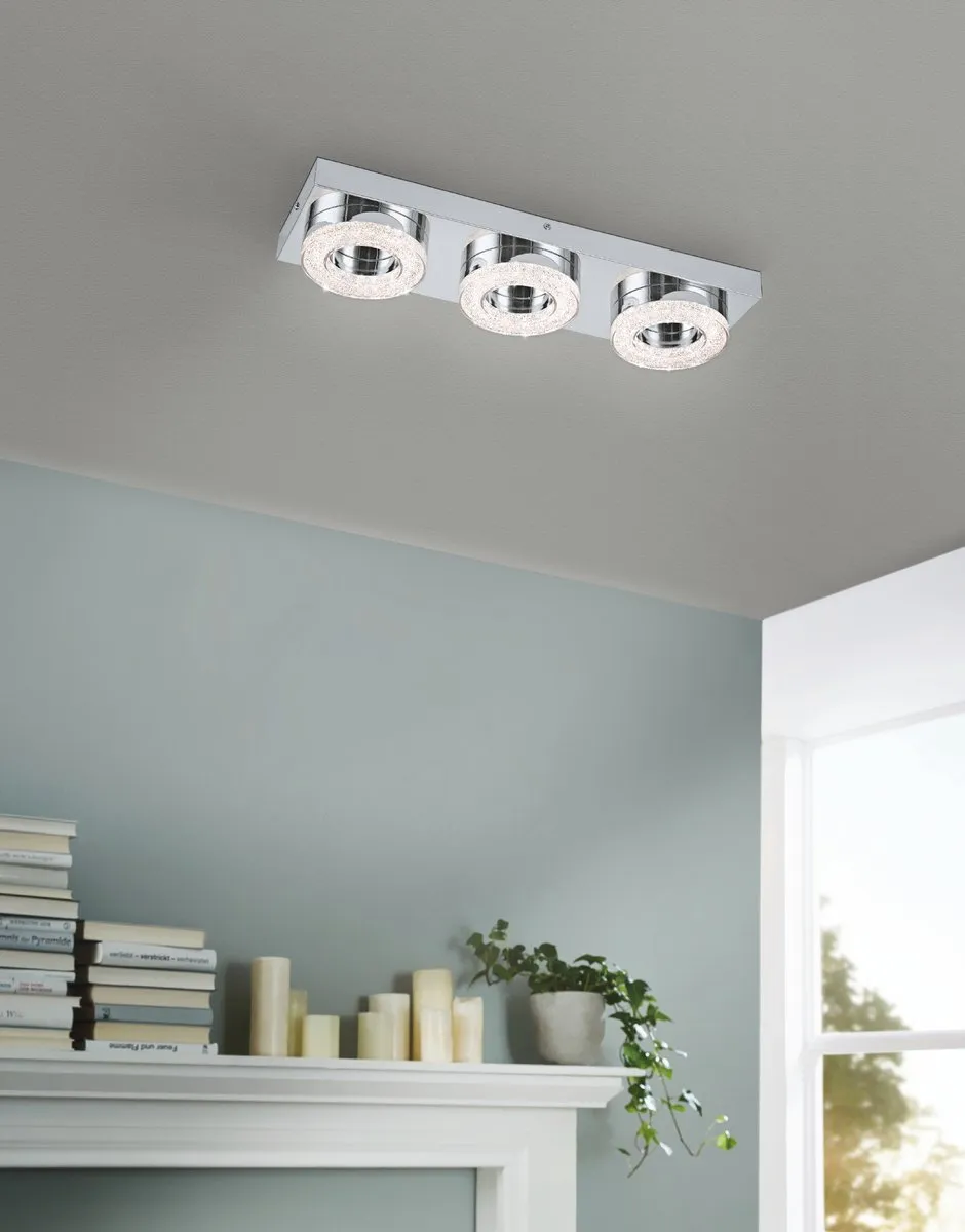 Eglo Fradelo Wandlamp 3 Lichts - Ø44cm - Chroom - afbeelding 5 van 6