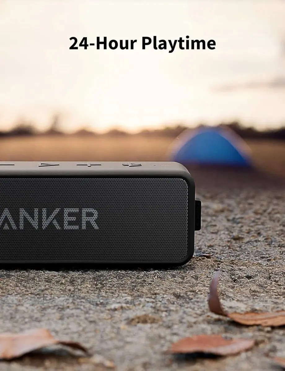 Soundcore 2 Draadloze Bluetooth Luidspreker - 24u Accu - IPX7 - Zwart - afbeelding 6 van 6