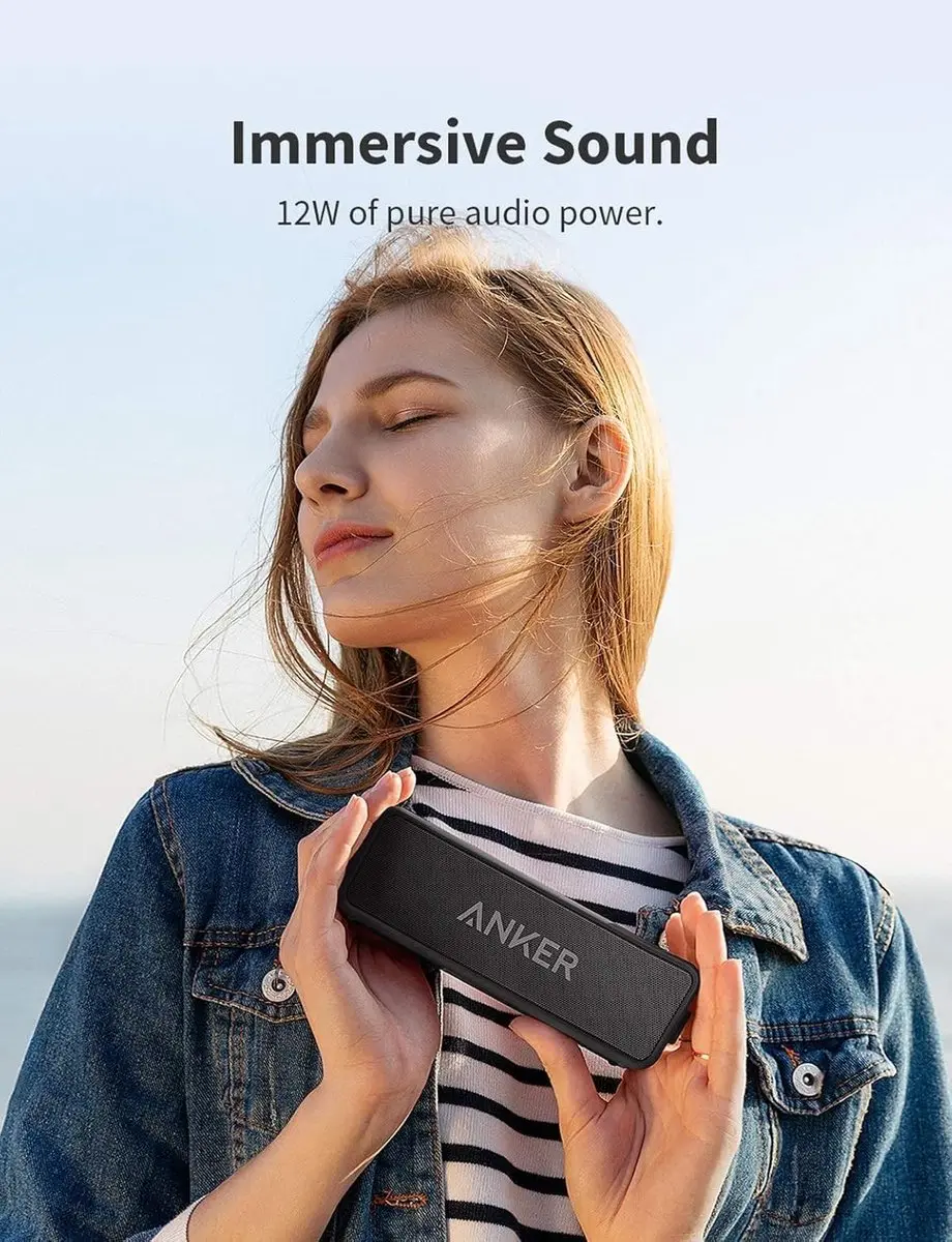 Soundcore 2 Draadloze Bluetooth Luidspreker - 24u Accu - IPX7 - Zwart