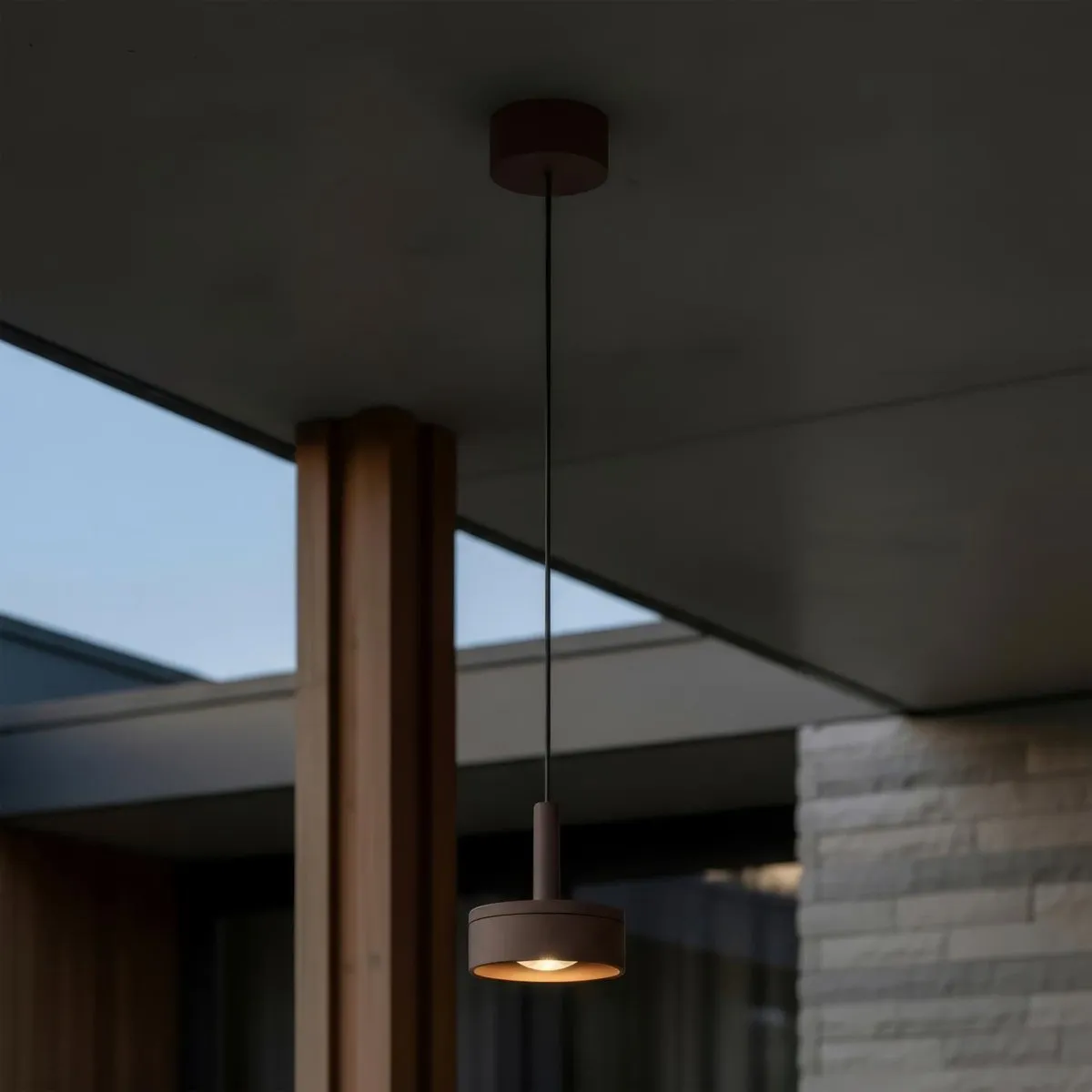 Lucide LENZ Hanglamp Ø11cm - 8W 2700K - Roestbruin