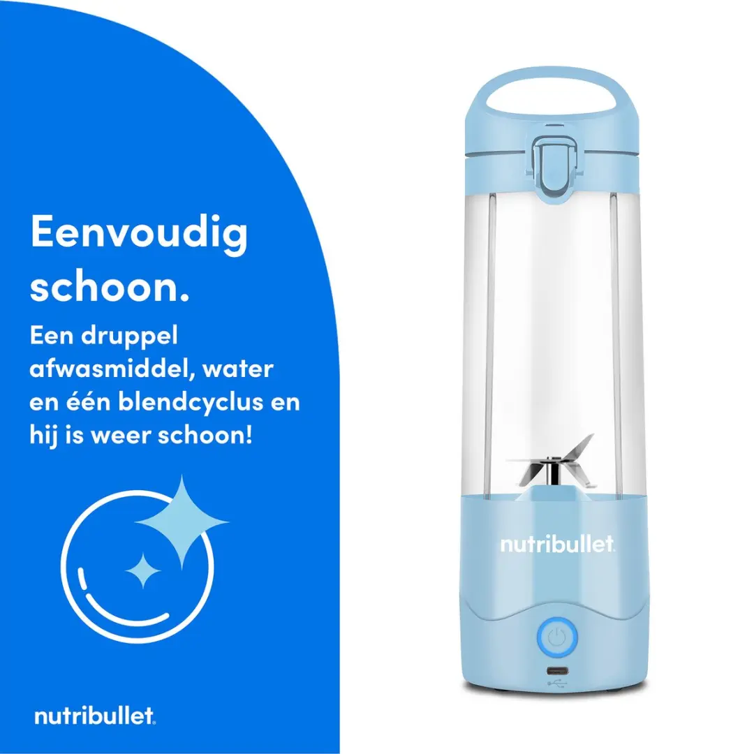 NutriBullet Portable Draagbare Blender 200W - Baby Blauw