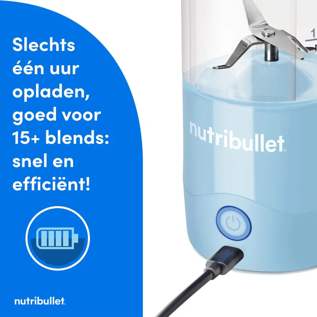 NutriBullet Portable Draagbare Blender 200W - Baby Blauw