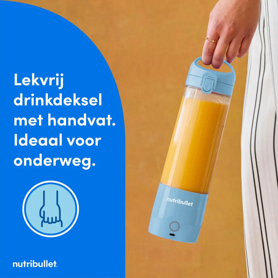 NutriBullet Portable Draagbare Blender 200W - Baby Blauw - afbeelding 6 van 6