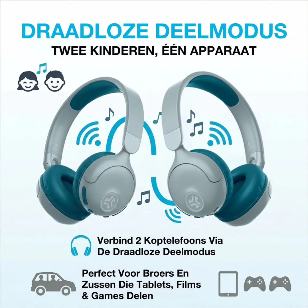 JLab JBuddies Kinderkoptelefoon IEUHBKJPOPRTEL122 - Blauw