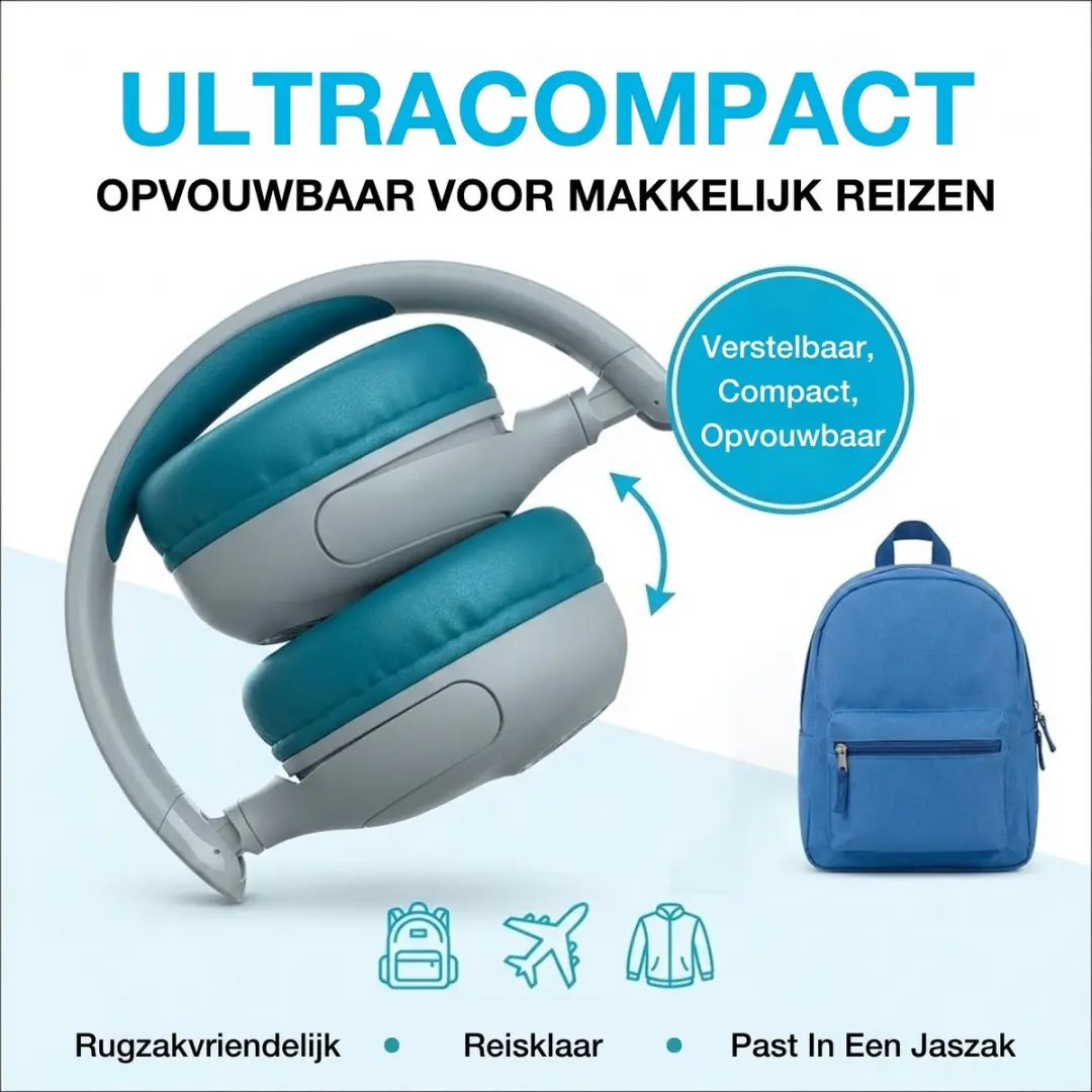 JLab JBuddies Kinderkoptelefoon IEUHBKJPOPRTEL122 - Blauw - afbeelding 6 van 6
