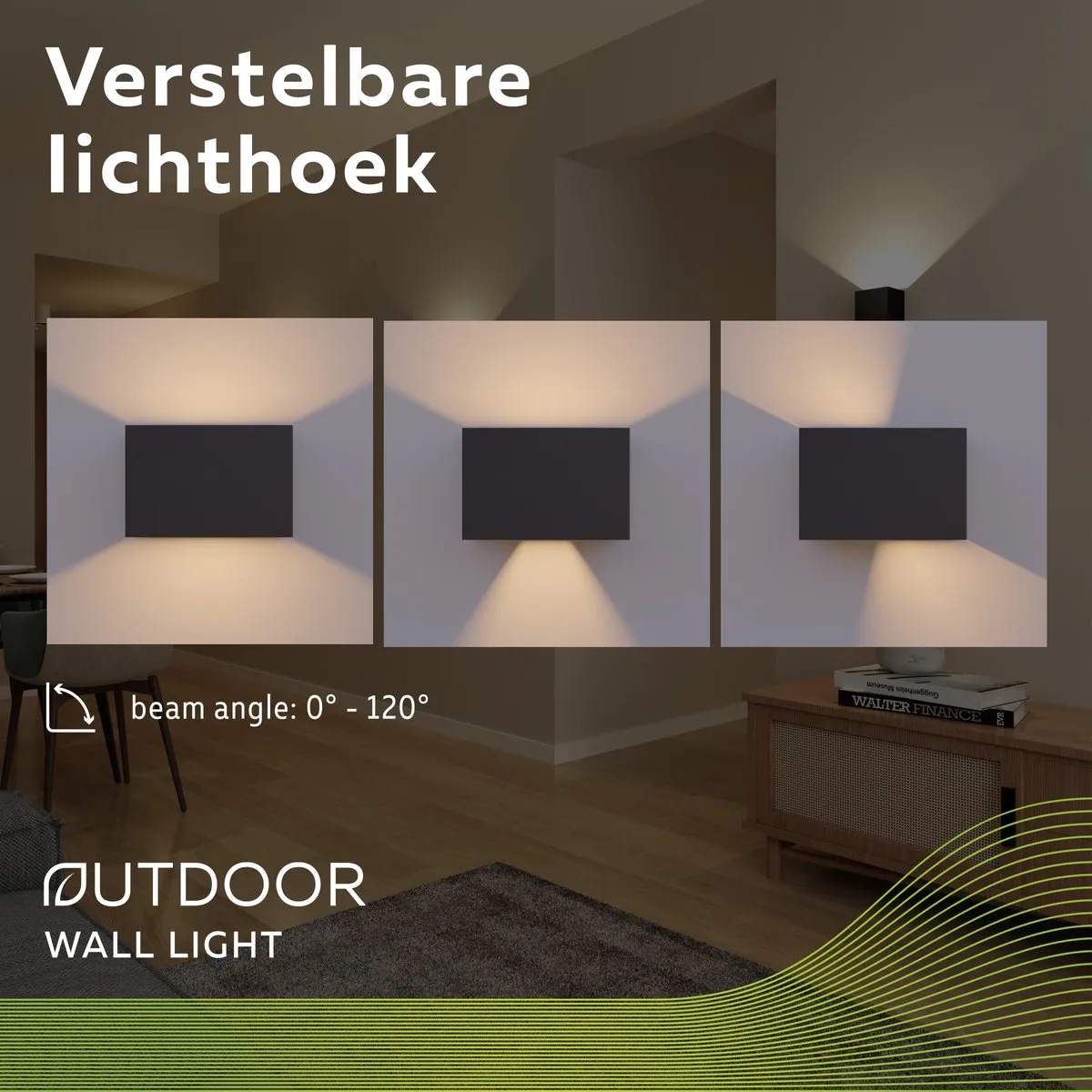 Calex LED Wandlamp Venice 7W - Up & Down - Zwart