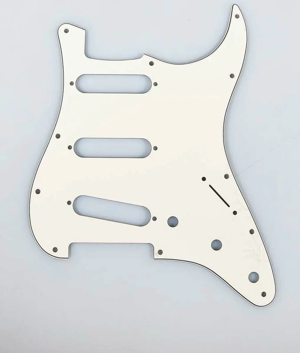 Fender Stratocaster Pickguard 3-ply Parchment - 11 Gaten
