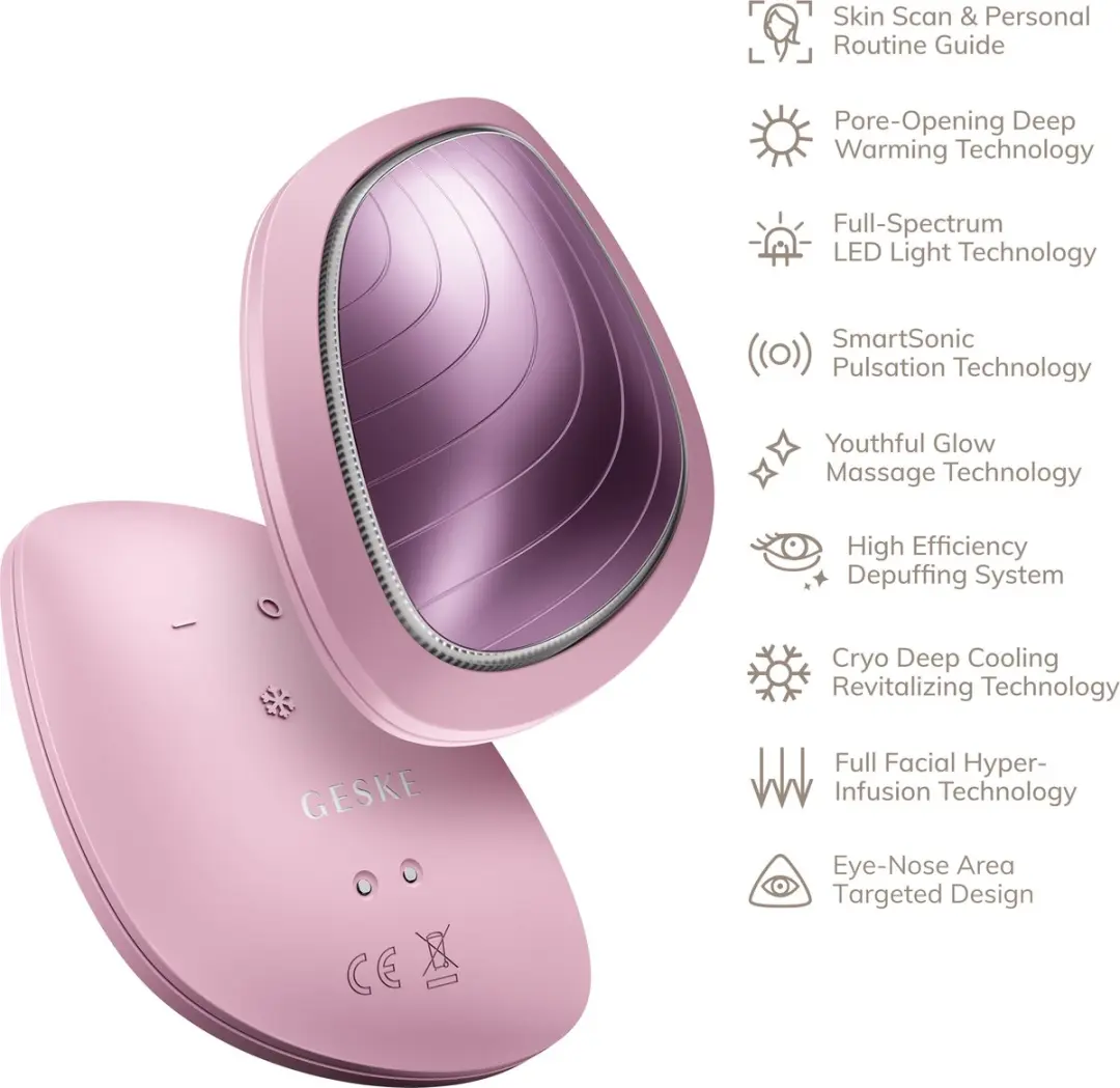 GESKE SmartAppGuided Sonic Warm & Cool Mask GK000002PK01 - Pink - afbeelding 6 van 6