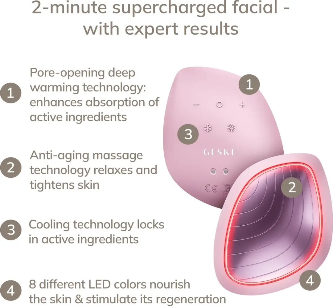 GESKE SmartAppGuided Sonic Warm & Cool Mask GK000002PK01 - Pink