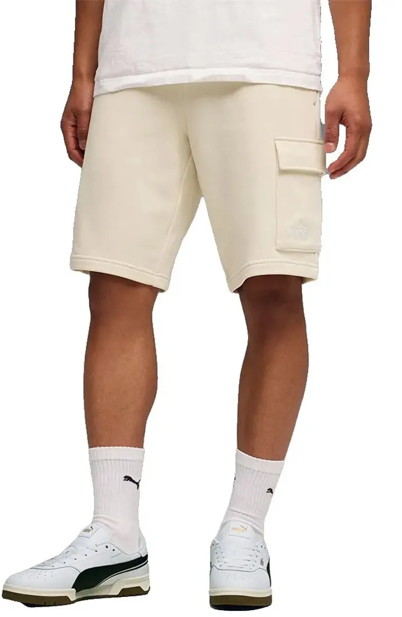 PUMA Ess No1 Logo Cargo Sportbroek 10" - Beige - XL