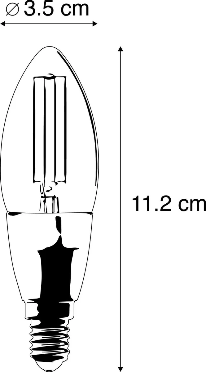 Calex Slimme LED Filamentlamp E14 - 4,9W - 1800K Warm Wit - afbeelding 4 van 6