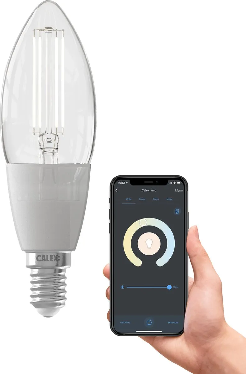 Calex Slimme LED Filamentlamp E14
