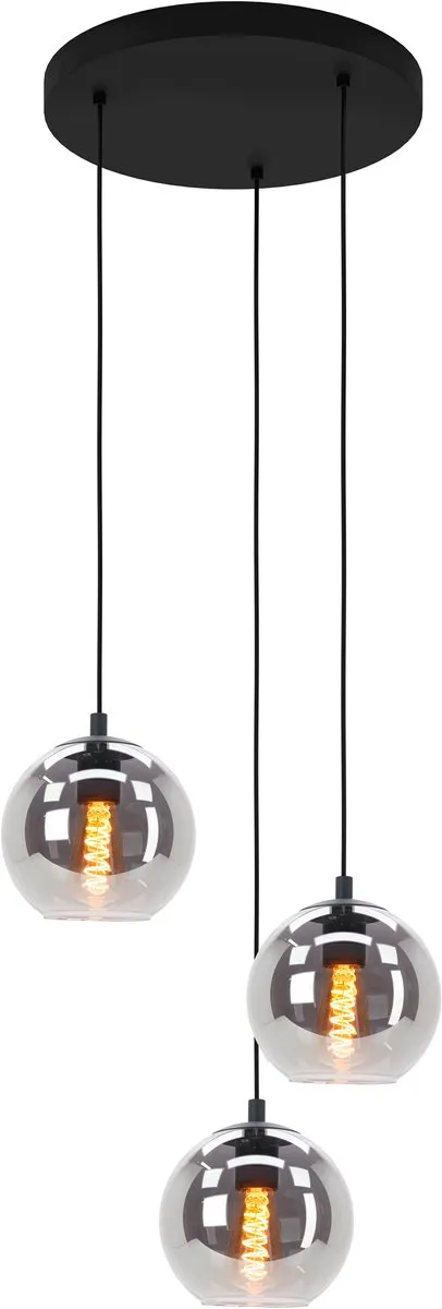 Eglo Ariscani Hanglamp Ø42,5cm - Rookglas - Zwart