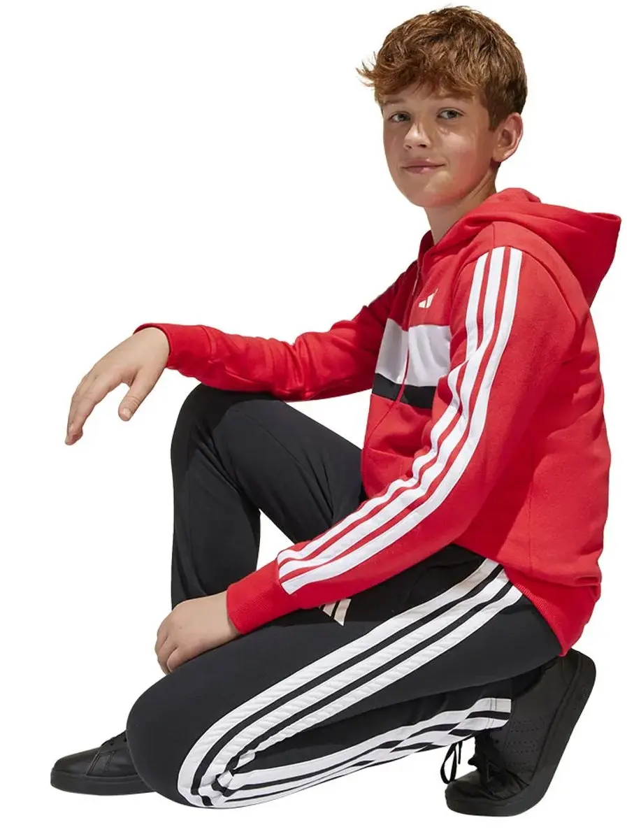 Adidas Tiberio 3 Stripes Fleece Trainingspak 128 - Rood