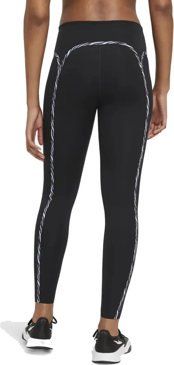 Nike One Luxe Icon Clash Sportlegging Dames - XS - Zwart