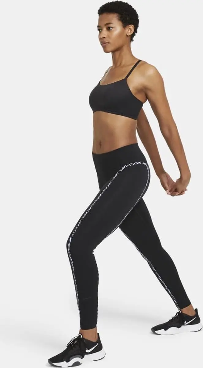 Nike One Luxe Icon Clash Sportlegging Dames - XS - Zwart