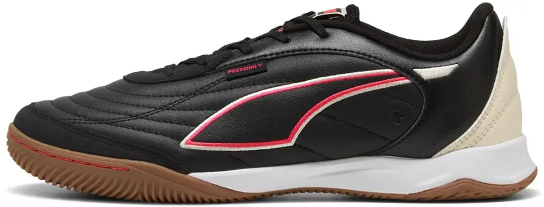 PUMA Pressing V Zaalschoenen - 44 - Zwart/Rood/Wit