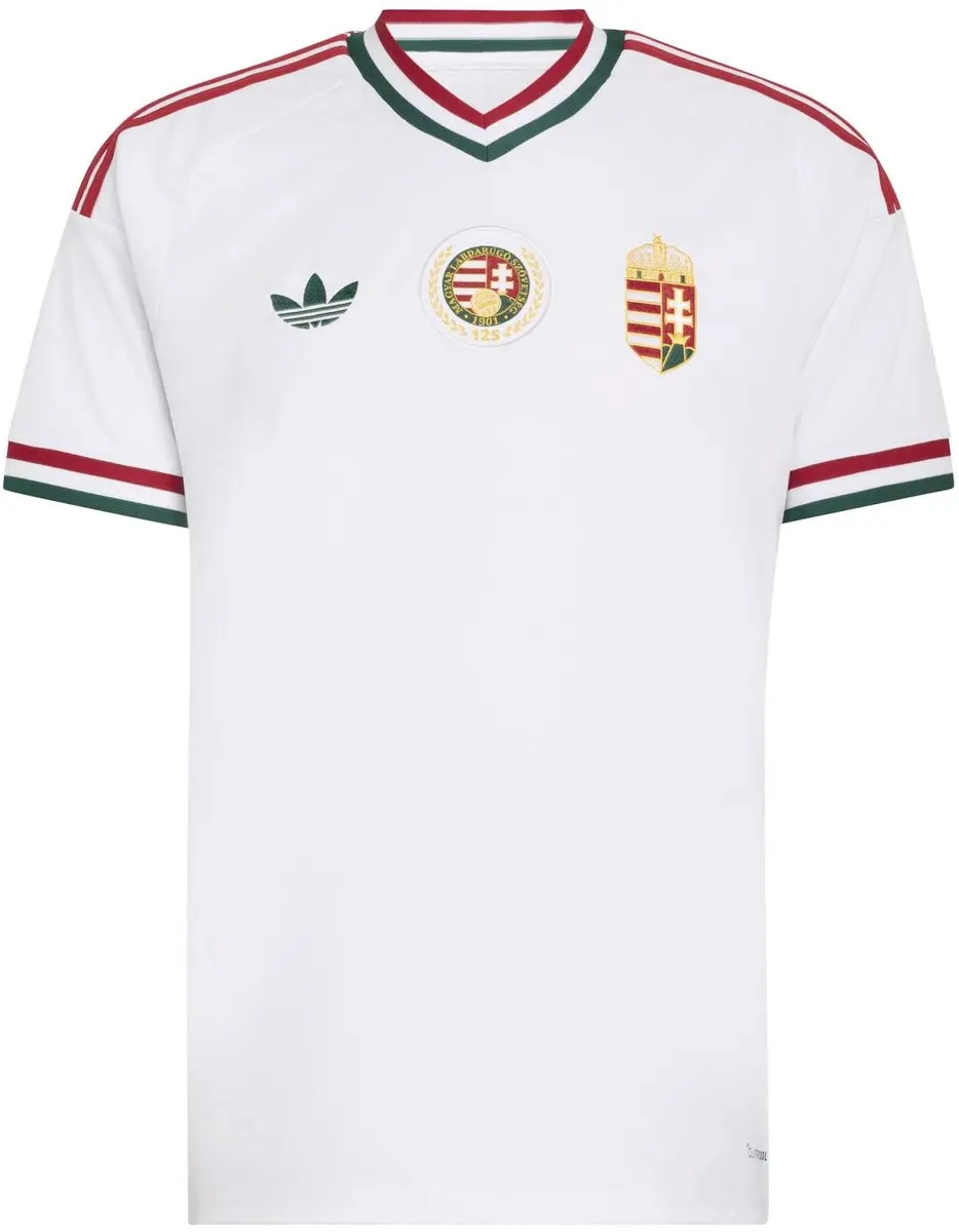 Adidas Hongarije Uit Shirt Heren JZ6987 - XL - Wit/Rood
