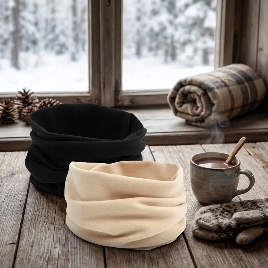 NuveX Nekwarmer Set 2 Stuks - Zwart/Beige