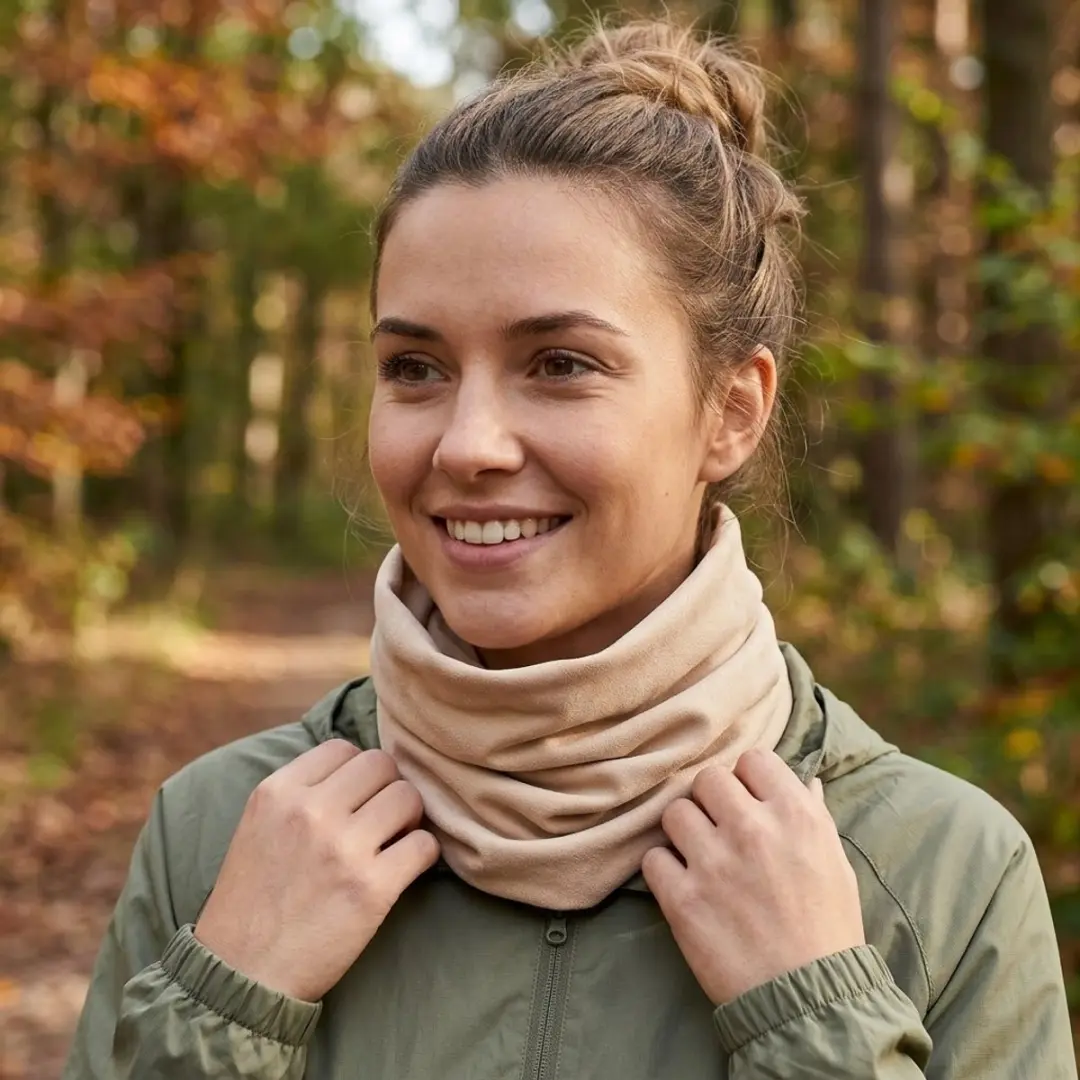 NuveX Nekwarmer Set 2 Stuks - Zwart/Beige