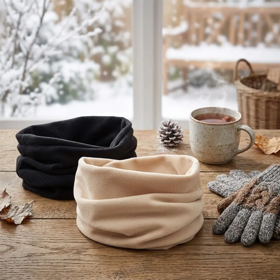 NuveX Nekwarmer Set 2 Stuks - Zwart/Beige