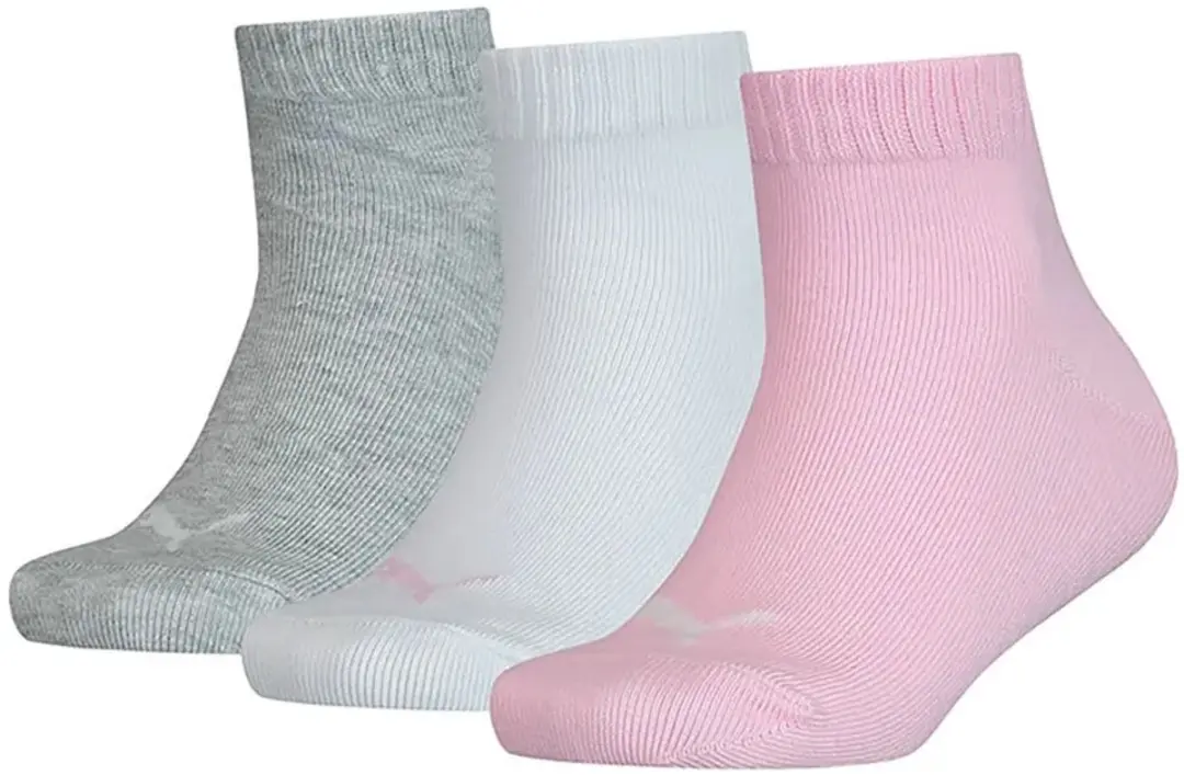 PUMA Kids Quarter 3P Sokken - 3 Stuks - Roze