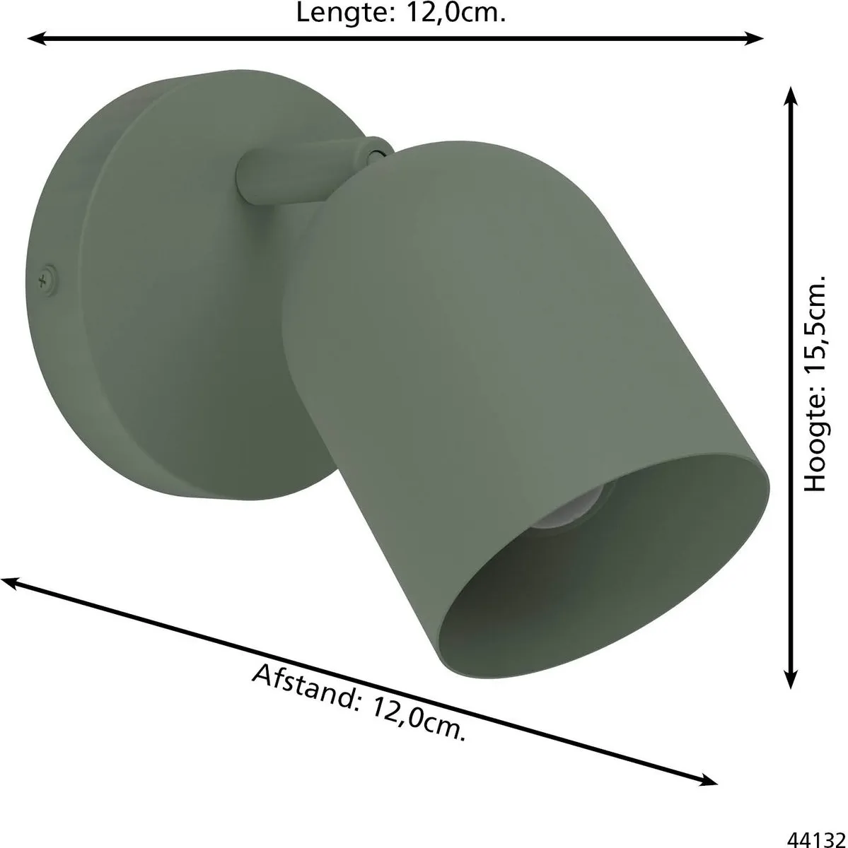 Eglo Tilston Spot E14 Groen - Kantelbaar - afbeelding 6 van 6