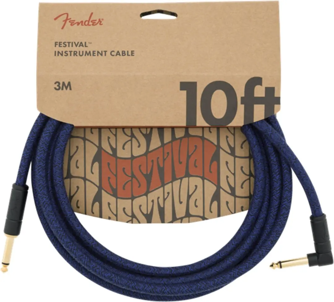 Fender Festival Instrumentenkabel 3m Blauw