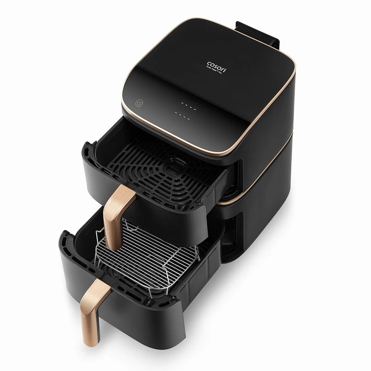 Cosori Turbo Tower Pro Smart Enkel 10,8L Vrijstaand Friteuse 2630W - Zwart/Goud