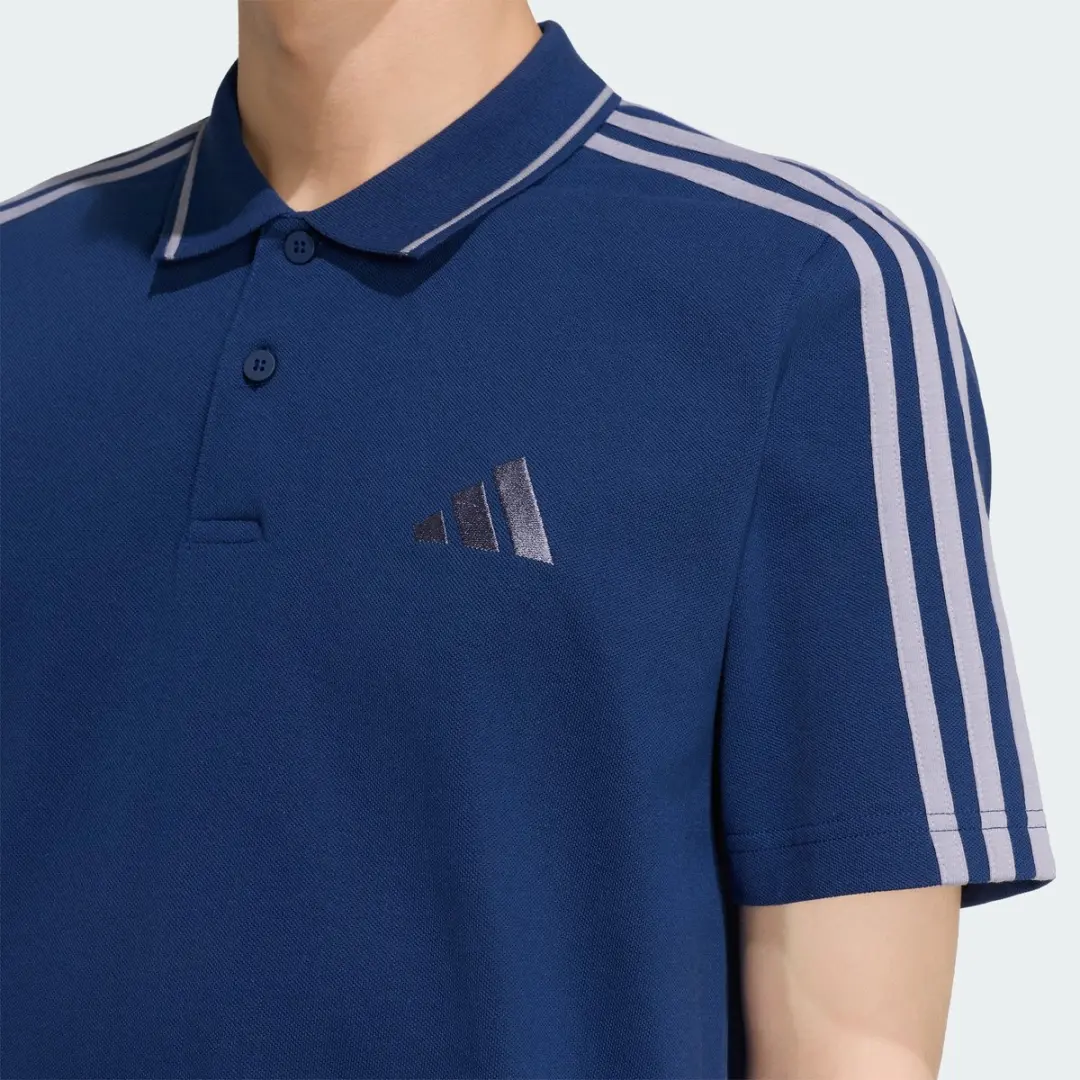 Adidas Essentials 3-Stripes Poloshirt M - Blauw
