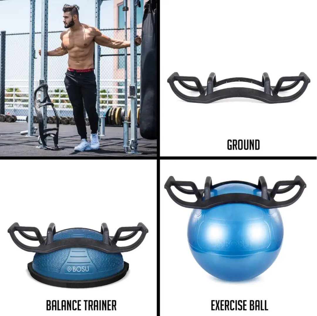 Bosu Helm / Push-Up Bar - Zwart