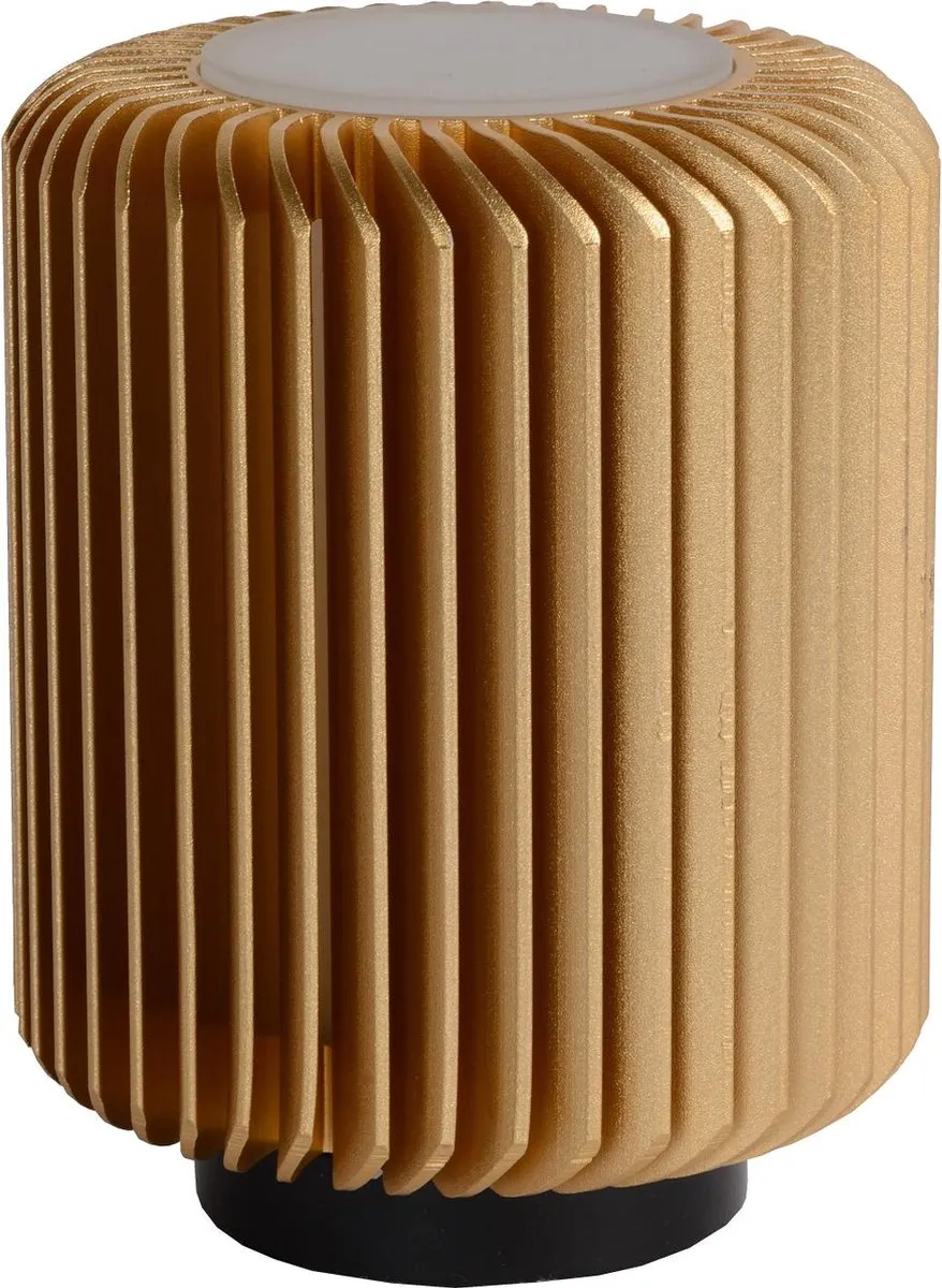 Lucide Turbin Tafellamp Ø10,6cm - Mat Goud/Messing