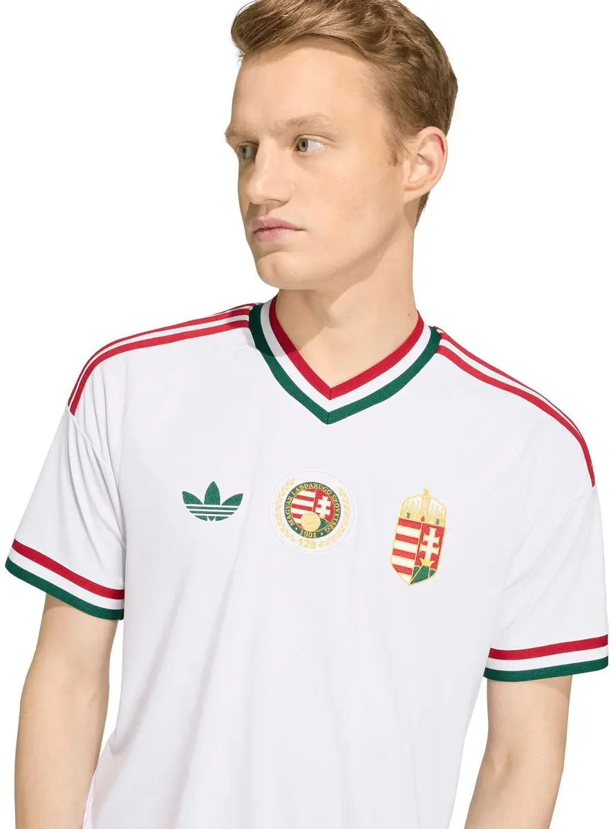 Adidas Hongarije Uit Shirt Heren L - Wit/Rood - afbeelding 6 van 6