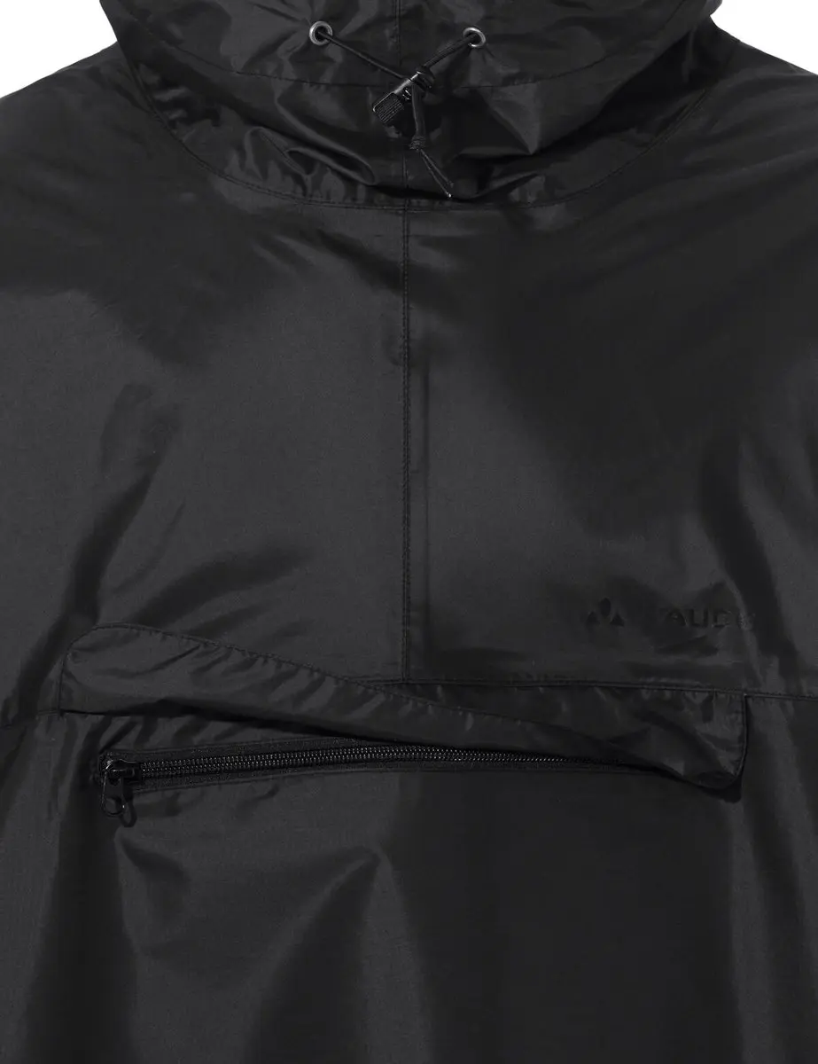 Vaude Poncho II Unisex Regenponcho - Hardshell - Zwart