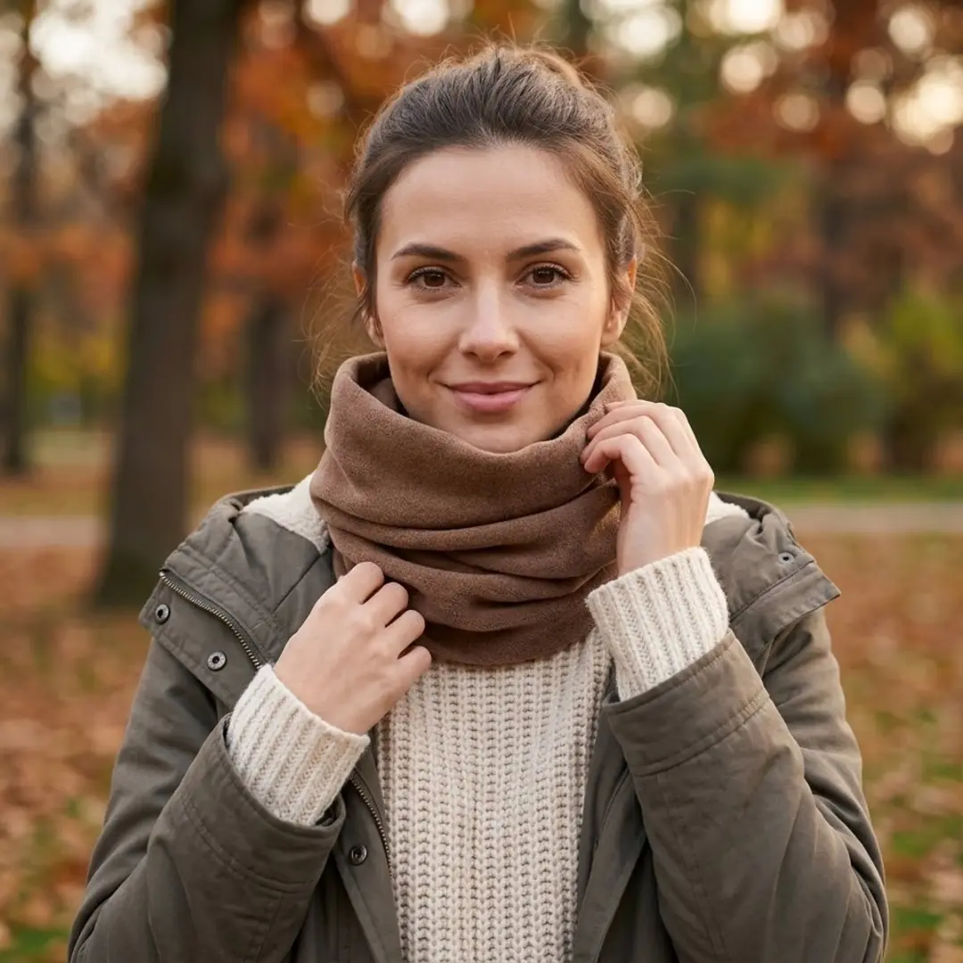 NUVEX Koffie Nekwarmer Fleece - 2 Stuks