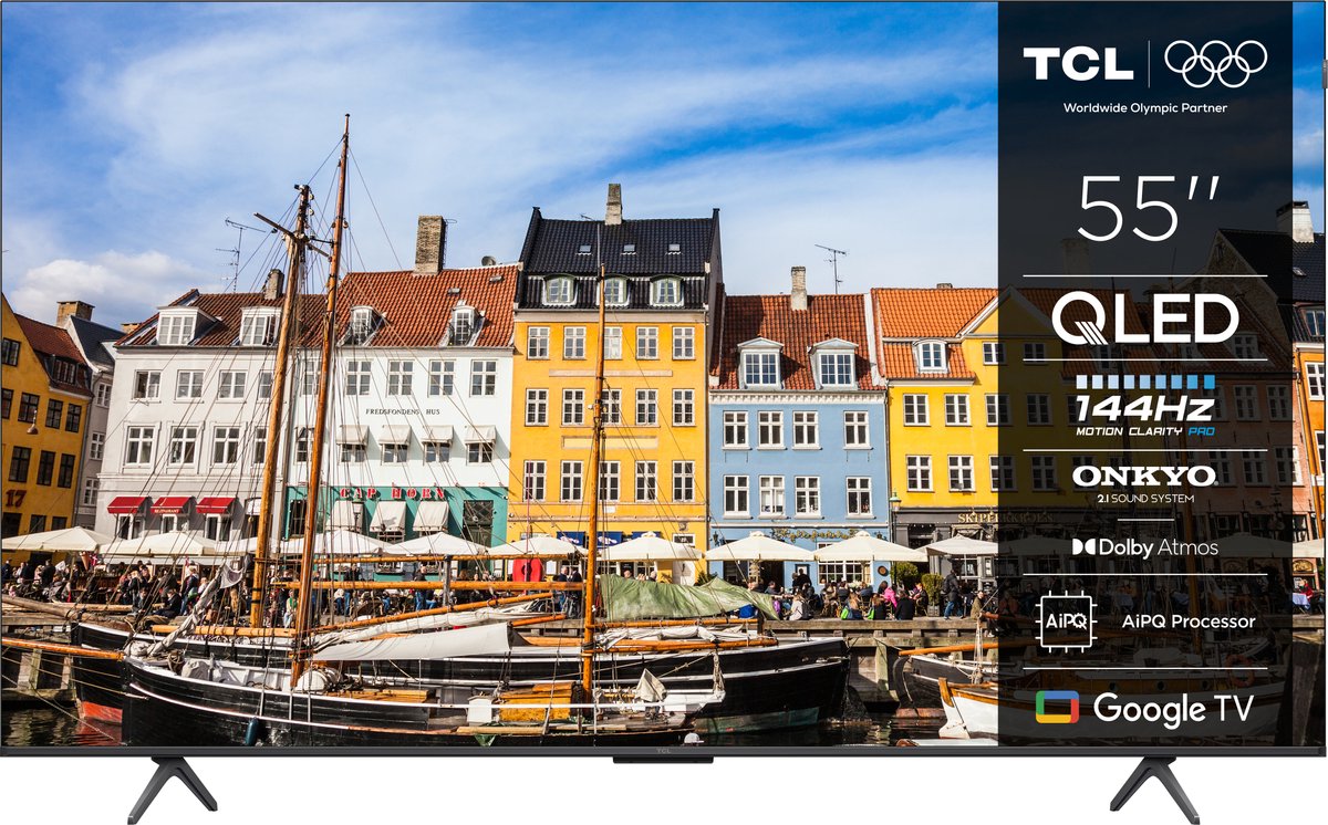 TCL 55QLED810K (2025) - 55 inch 4K UHD TV - Google TV - 144hz