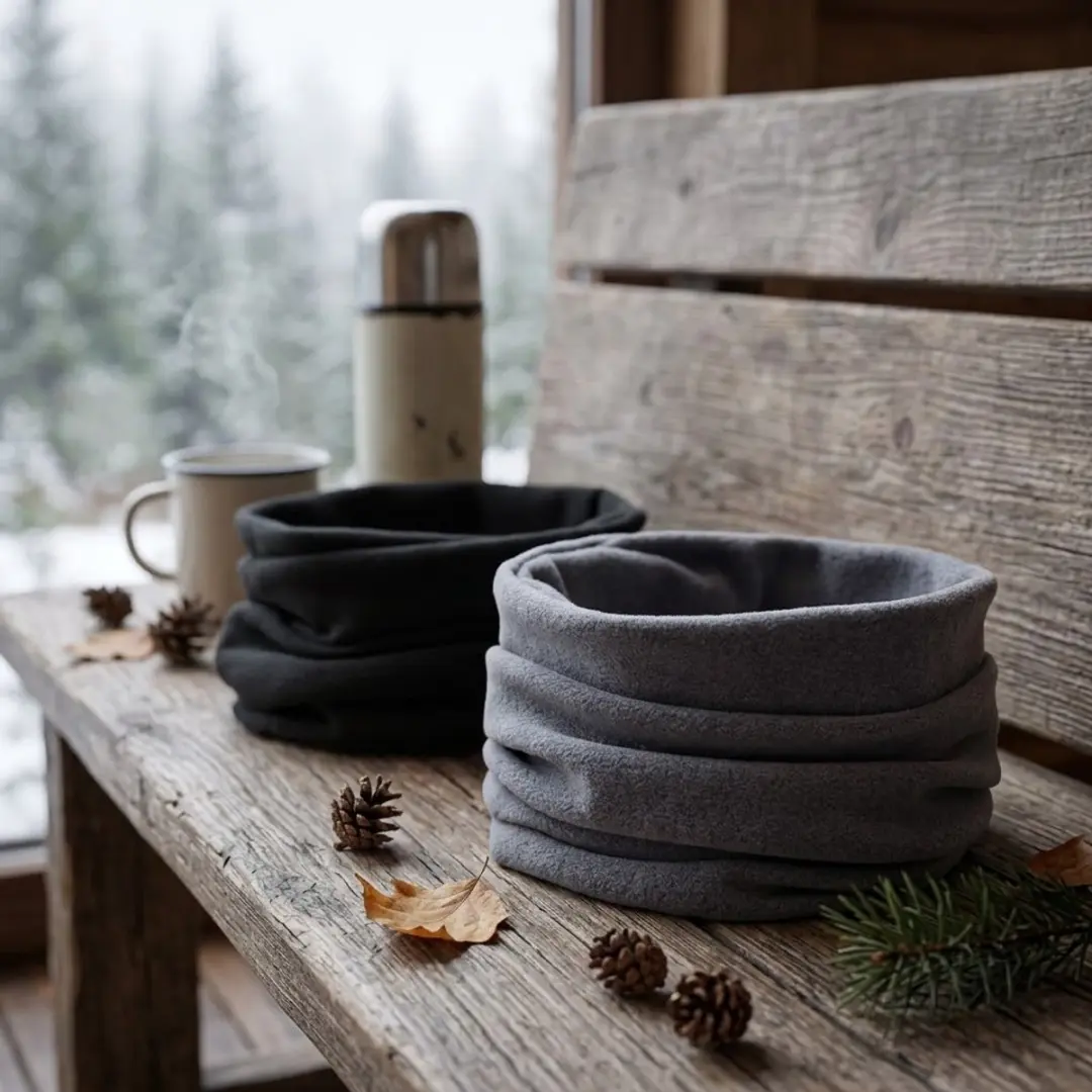 NuveX Nekwarmer Set 2 Stuks - Zwart/Grijs