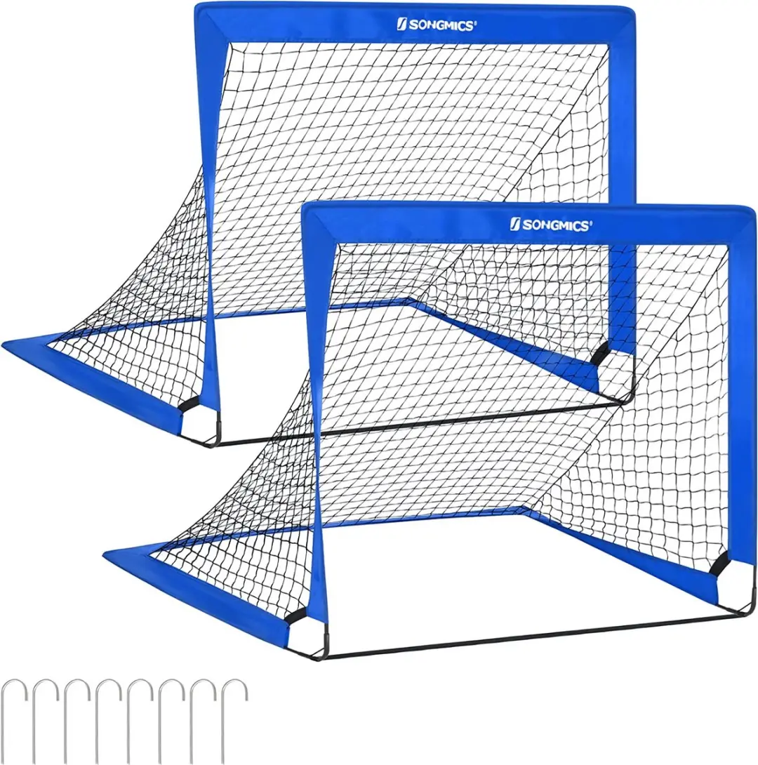 Songmics Voetbaldoelen Set 2 Pop-up - Glasvezel & Oxford