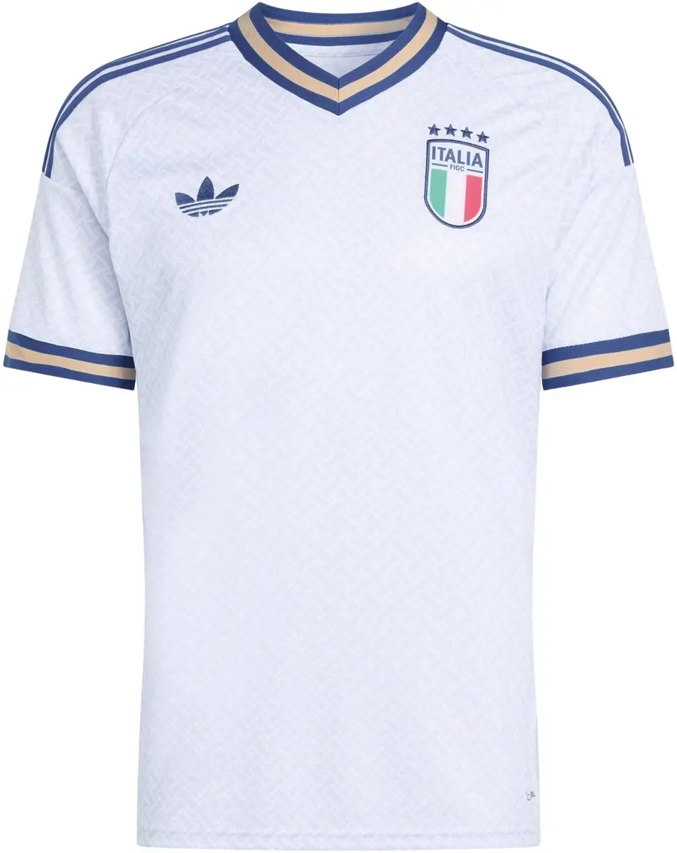 adidas Italië Uit Shirt Heren KC8704 - XXL - Lichtblauw/Blauw/Goud - afbeelding 6 van 6