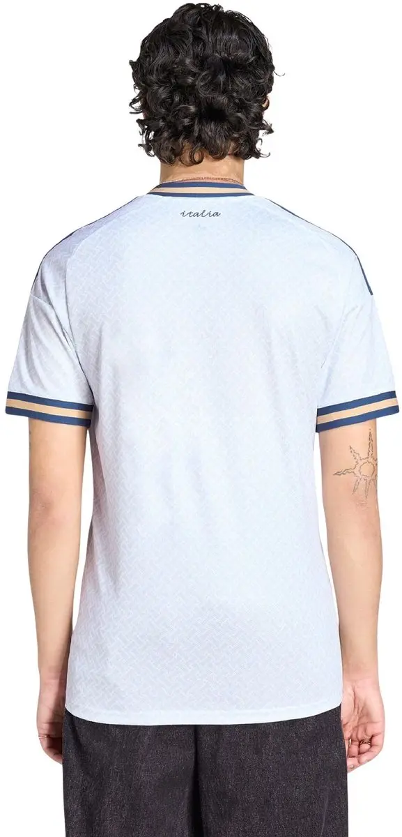 adidas Italië Uit Shirt Heren KC8704 - XXL - Lichtblauw/Blauw/Goud