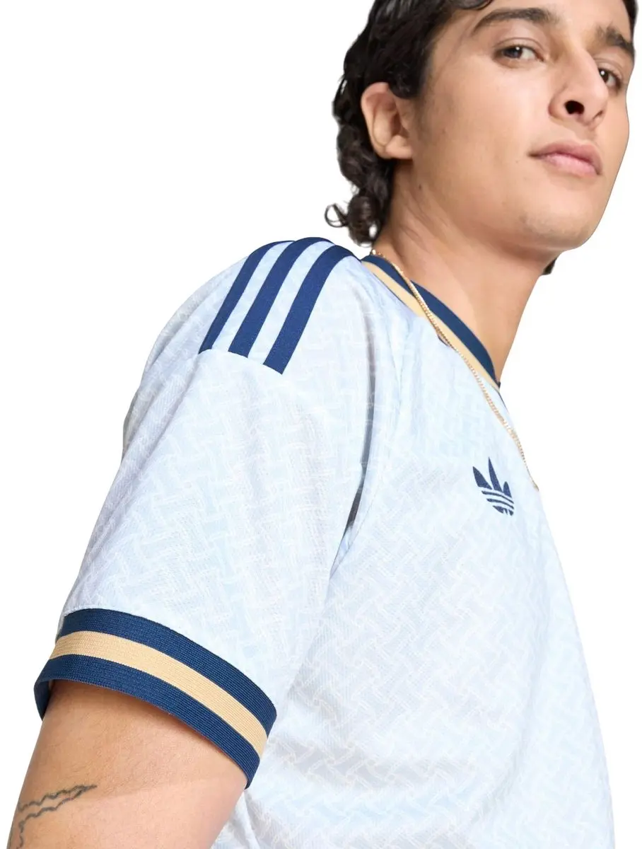 adidas Italië Uit Shirt Heren KC8704 - XXL - Lichtblauw/Blauw/Goud