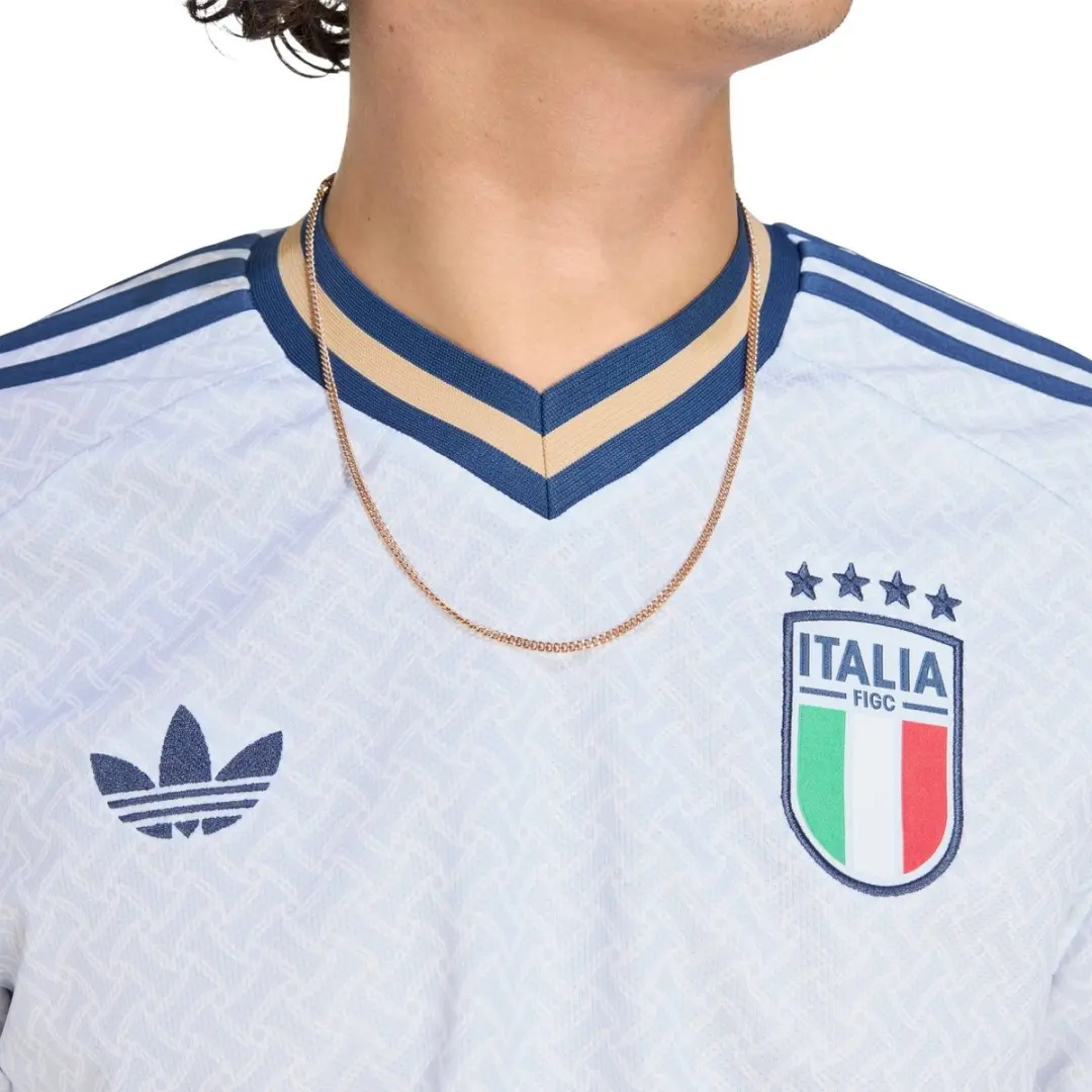 adidas Italië Uit Shirt Heren KC8704 - XXL - Lichtblauw/Blauw/Goud