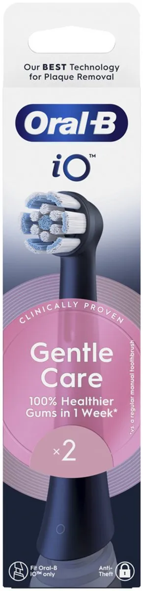 Oral-B iO Gentle Care Opzetborstels 2 Stuks - Zwart