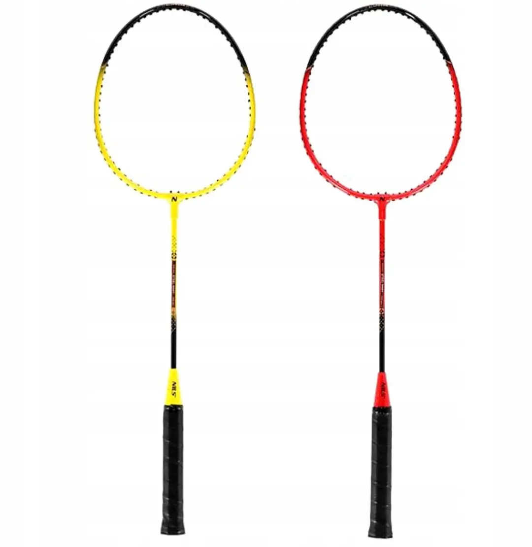 Nils Badmintonset Multicolor - 4 Rackets 3 Shuttles Net Tas