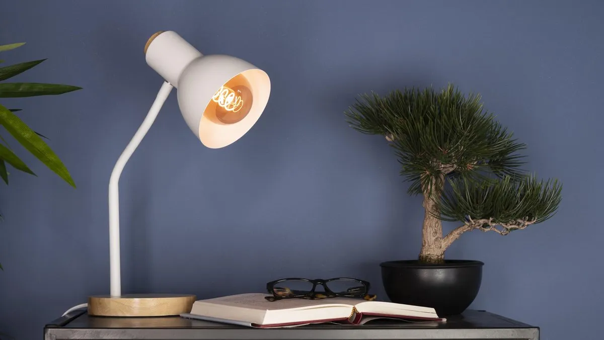 Eglo Veradal Tafellamp E27 - 25W - Bruin/Wit