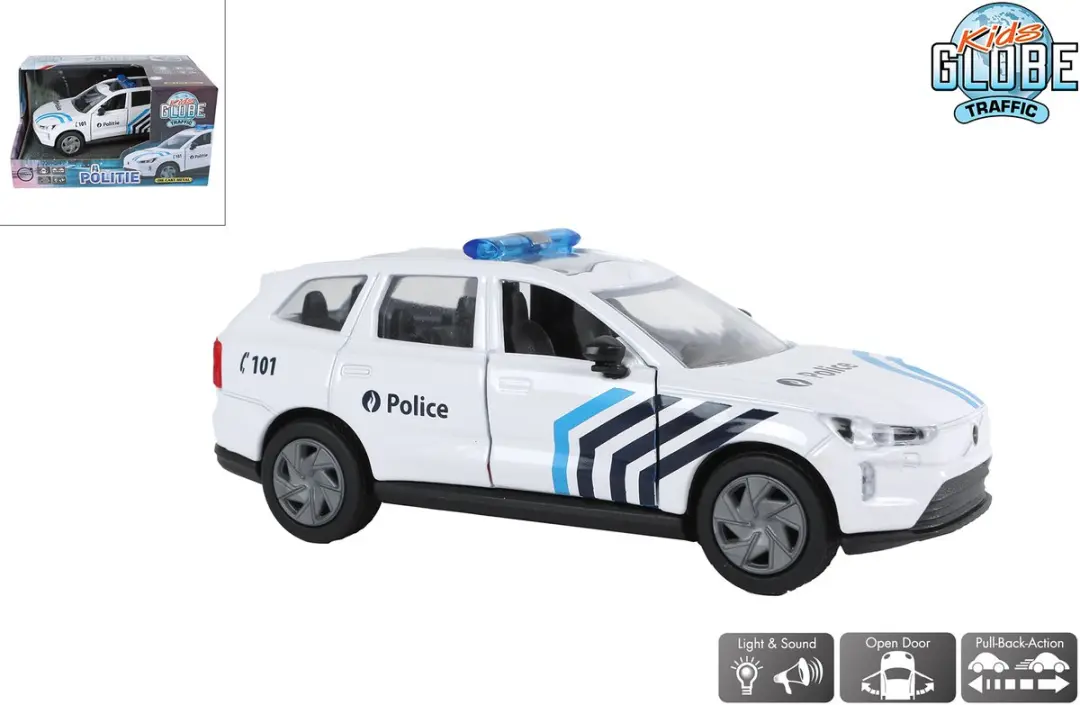 Kids GLOBE Volvo EX90 Politieauto Die-Cast 13,5cm