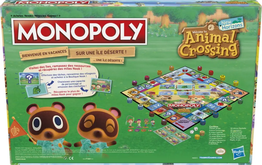 Hasbro Gaming Monopoly Animal Crossing Franstalige Editie F1661101
