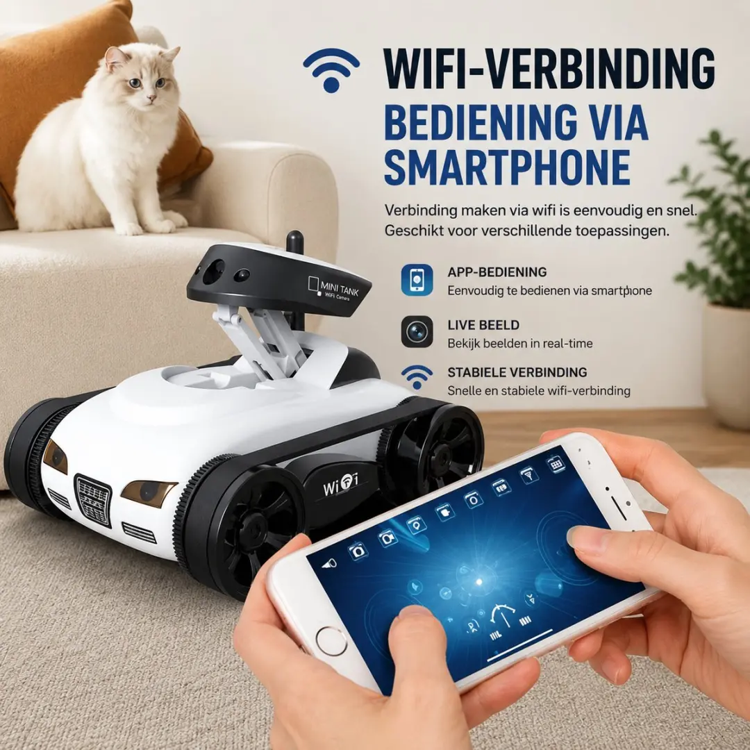 RedParrot WiFi Spy Tank MINIWAGENCAM - Wit