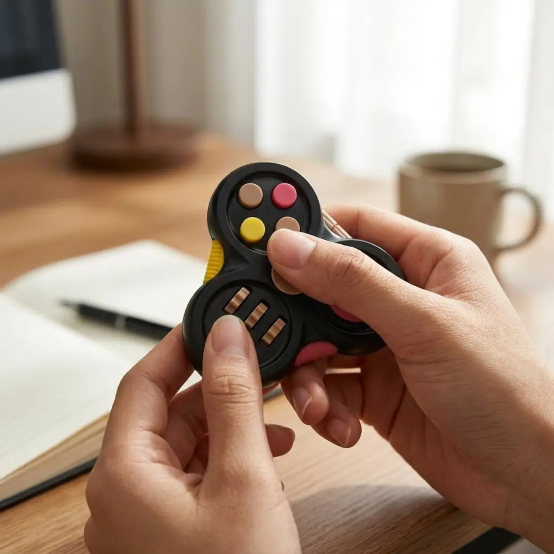 NUVEX Fingertop Spinner Zwart - Anti-stress Speelgoed